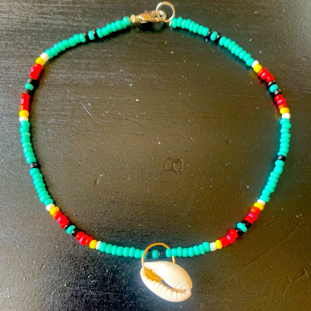 Handmade beaded anklet